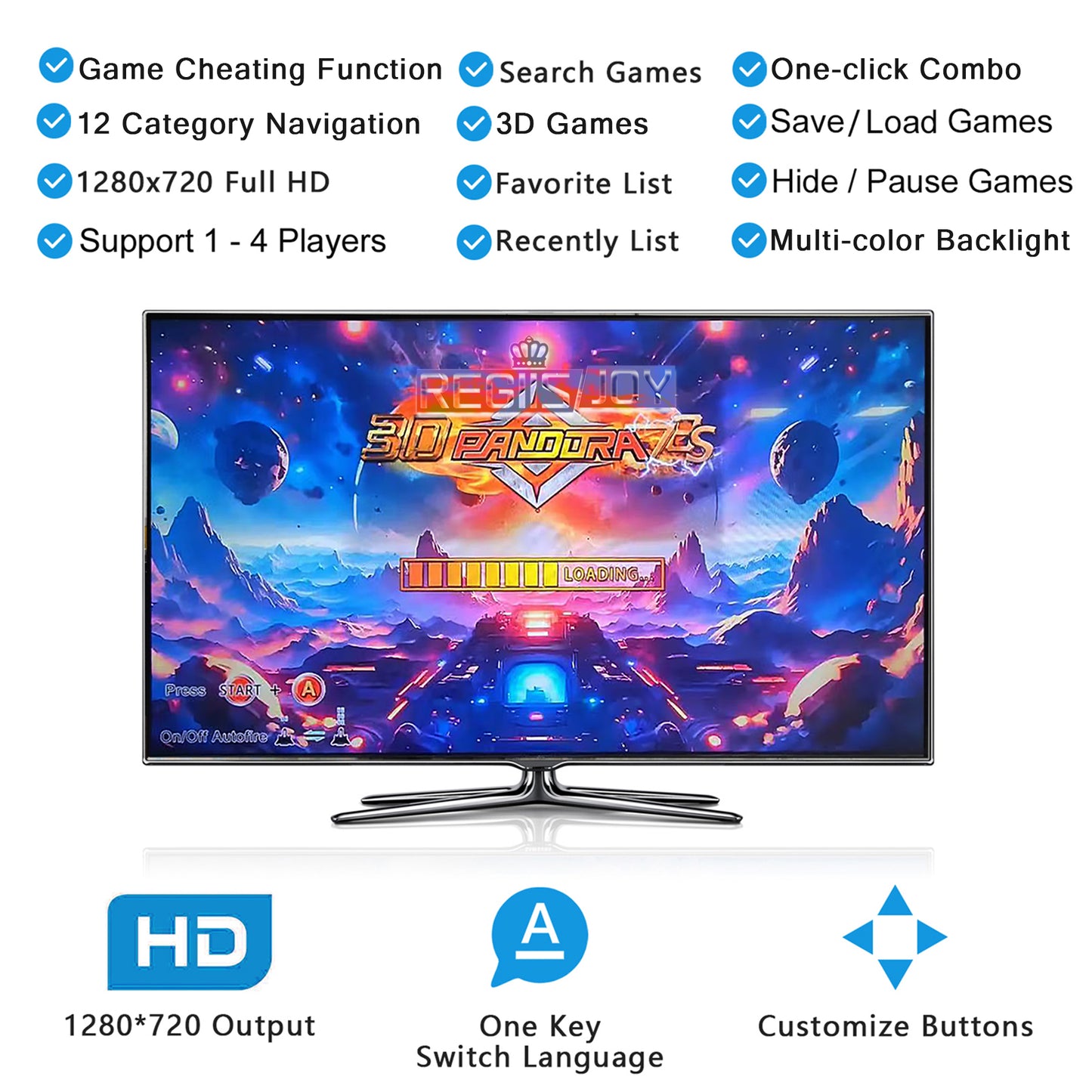 RegiisJoy 32000 Games Pandora Box Arcade Game Console 78S PCM-Y78