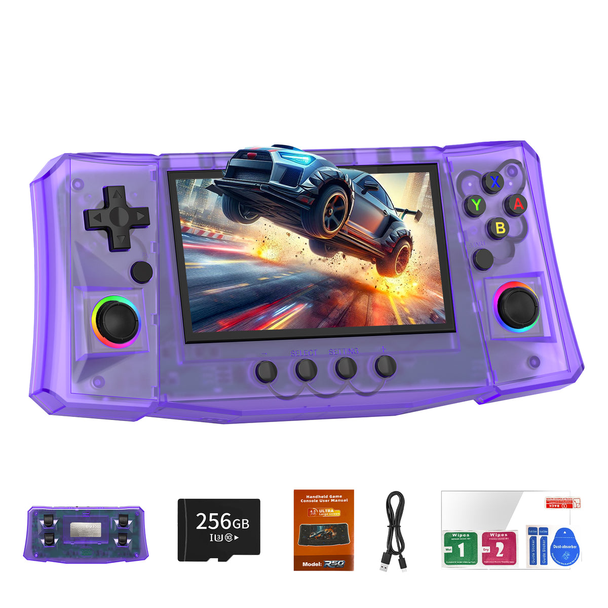 RegiisJoy R50 Ultra 50000 in 1 Handheld Game Console 4.5 Inch IPS Screen