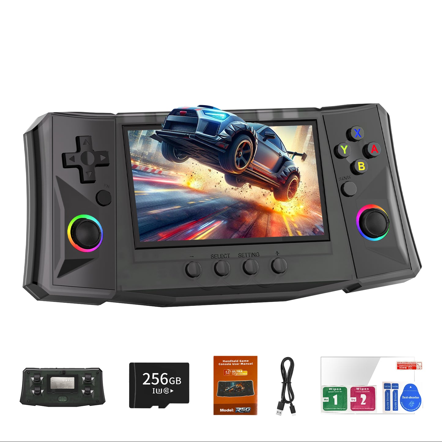 RegiisJoy R50 Ultra 50000 in 1 Handheld Game Console 4.5 Inch IPS Screen