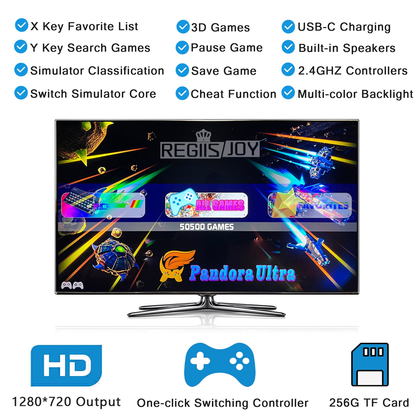 RegiisJoy 50000 Games Pandora Box Ultra Arcade Game Console PCM-YU1