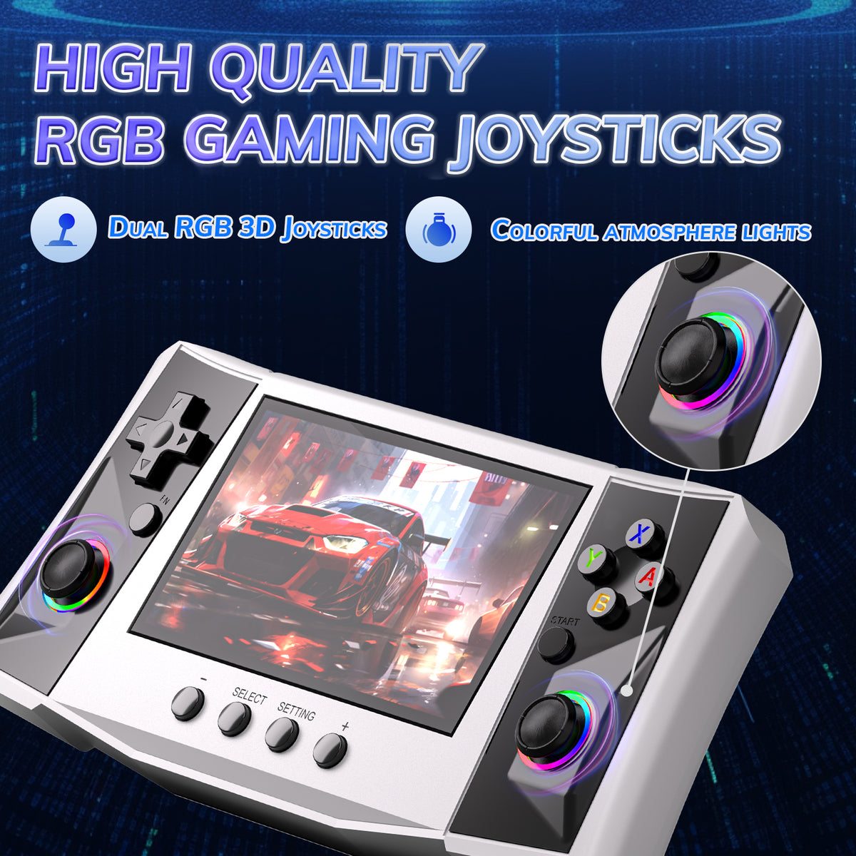 RegiisJoy R50 Ultra 50000 in 1 Handheld Game Console 4.5 Inch IPS Screen