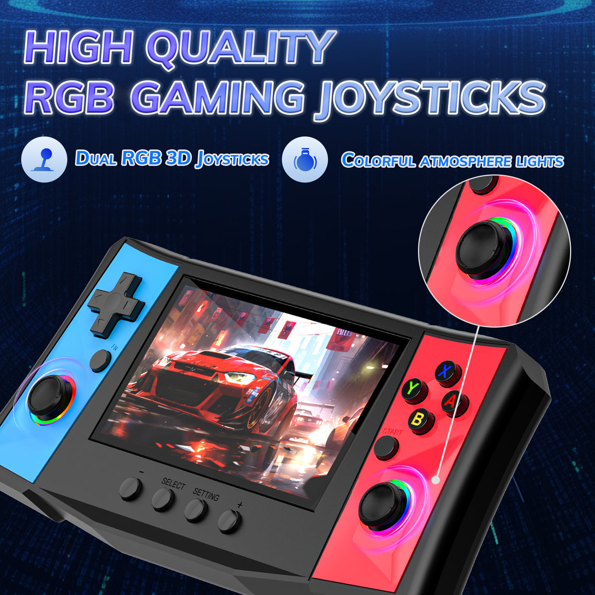RegiisJoy R50 Ultra 50000 in 1 Handheld Game Console 4.5 Inch IPS Screen