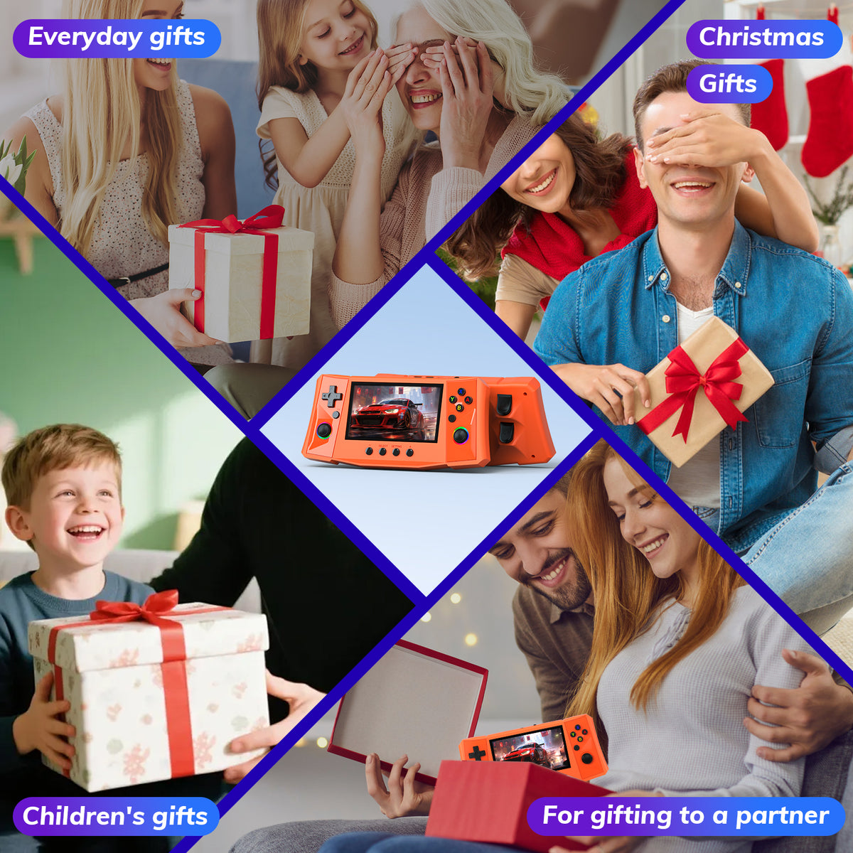 RegiisJoy R50 Ultra 50000 in 1 Handheld Game Console 4.5 Inch IPS Screen