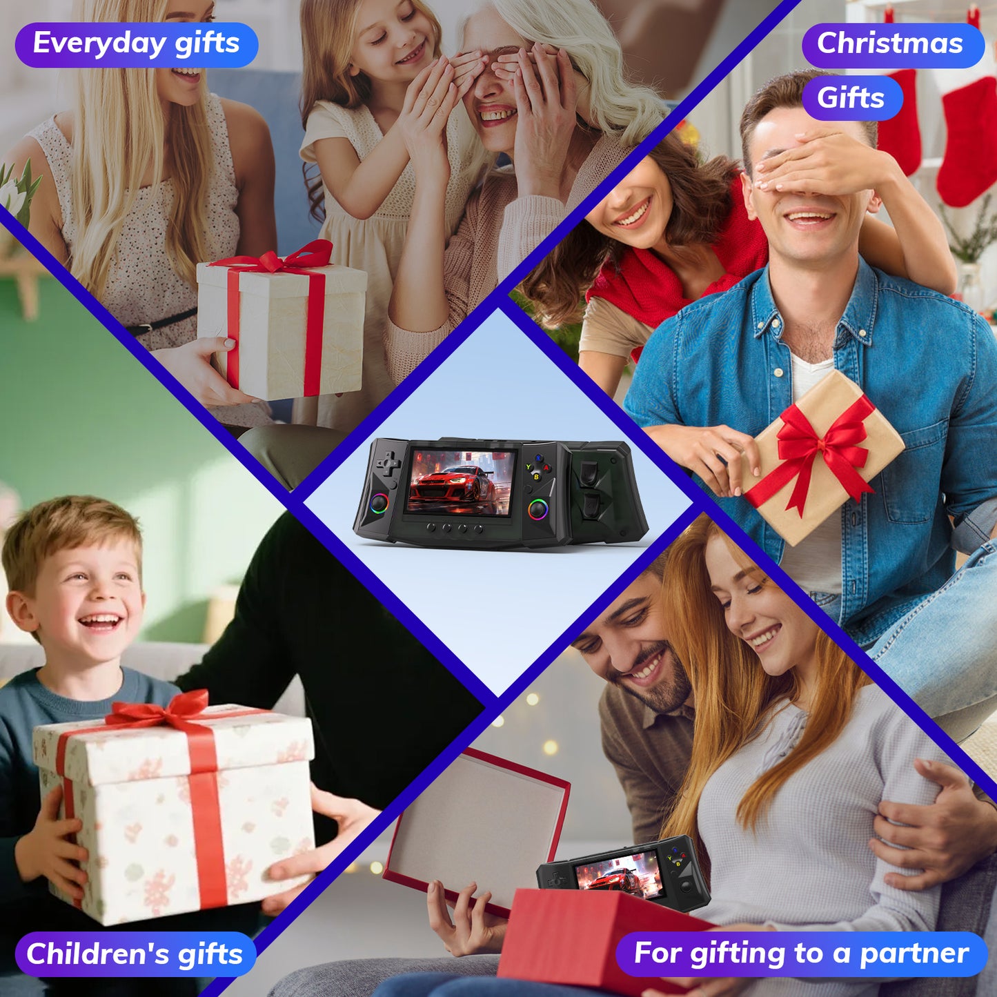 RegiisJoy R50 Ultra 50000 in 1 Handheld Game Console 4.5 Inch IPS Screen
