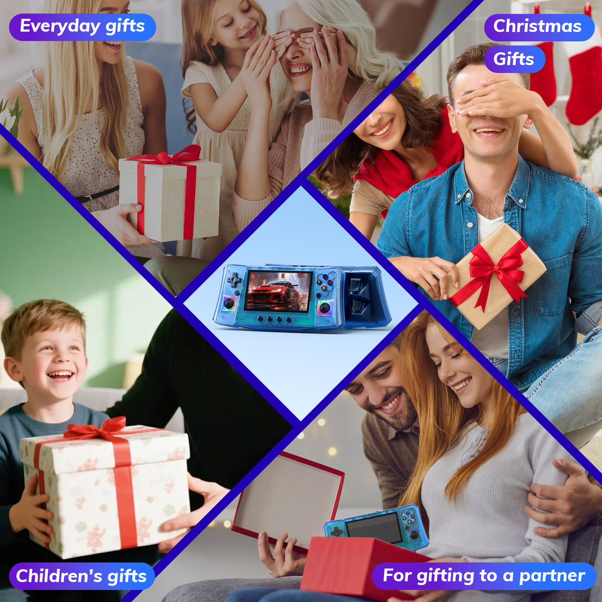RegiisJoy R50 Ultra 50000 in 1 Handheld Game Console 4.5 Inch IPS Screen