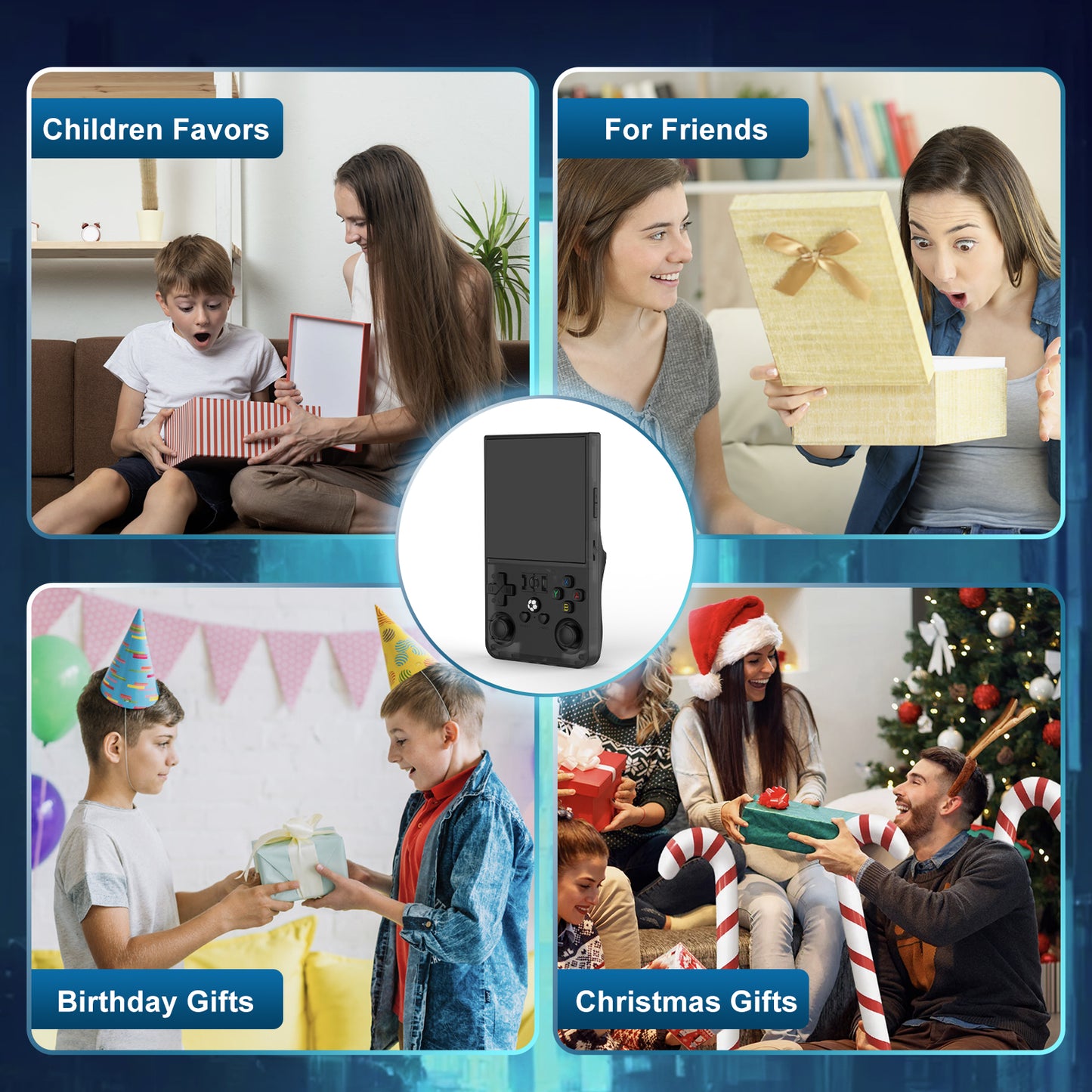 RegiisJoy R36MAX Handheld Game Console 40250 Games, 4 inch IPS Screen