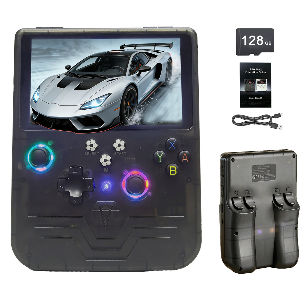 RegiisJoy R60MAX Handheld Game Console, 5.5 Inch IPS Screen,40000 Games 6000mAh Battery