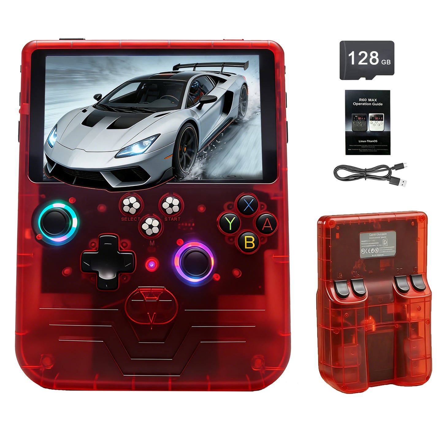 RegiisJoy R60MAX Handheld Game Console, 5.5 Inch IPS Screen,40000 Games 6000mAh Battery