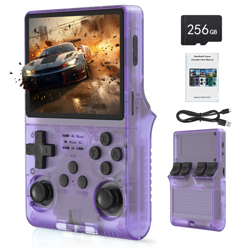 RegiisJoy R40S PRO Handheld Game Console 30000 Games 256GB Purple HGC