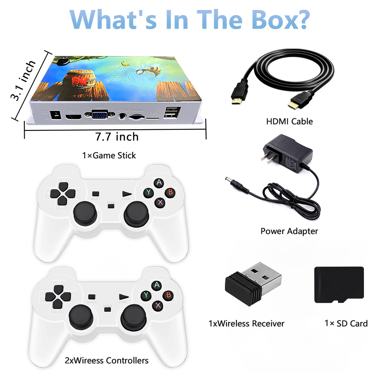RegiisJoy 28000 in 1 Pandora Game Box 50S Mini Arcade Stick VGC-BEE