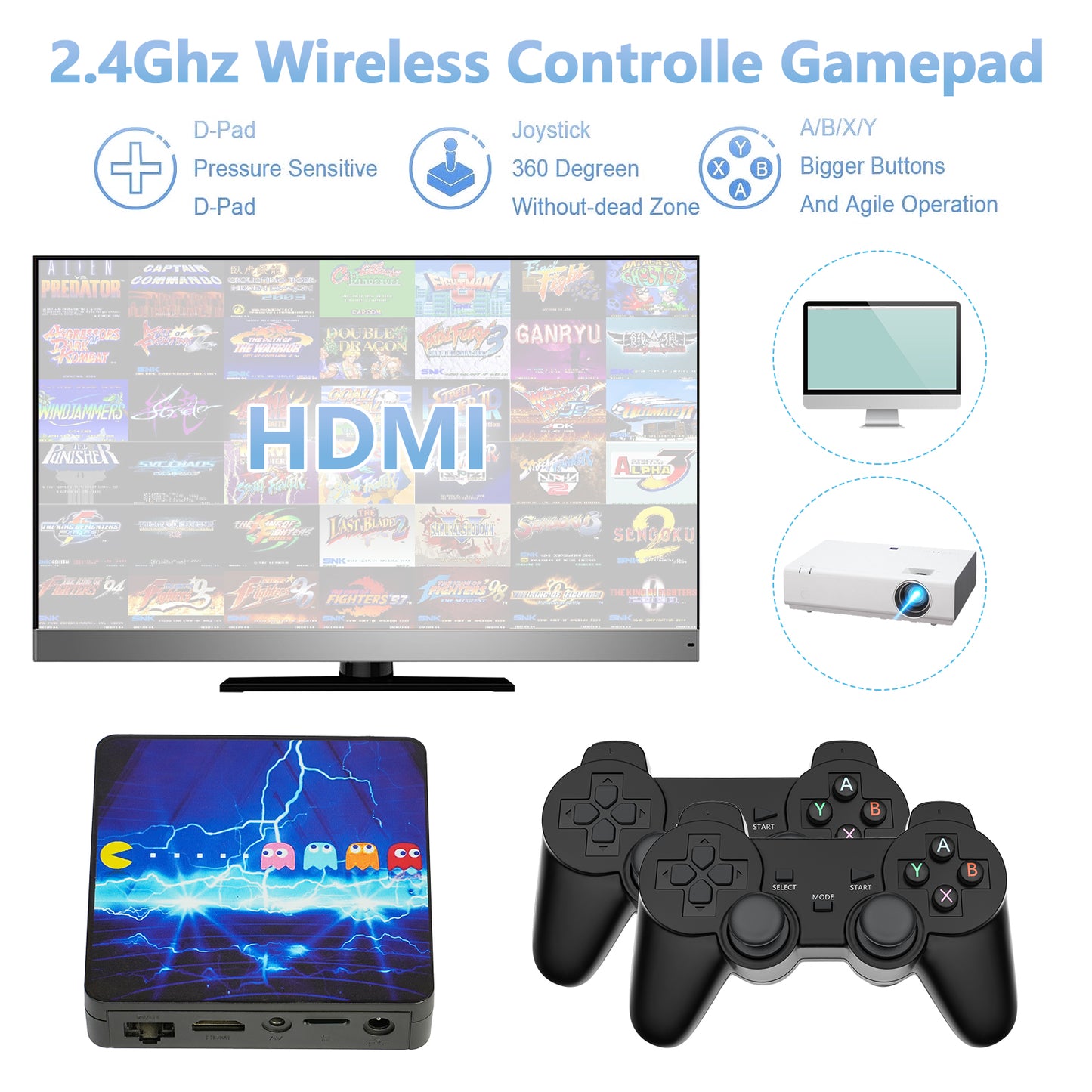 RegiisJoy 20000 in 1 WiFi Game Box 58S Arcade Stick VGC-PCM