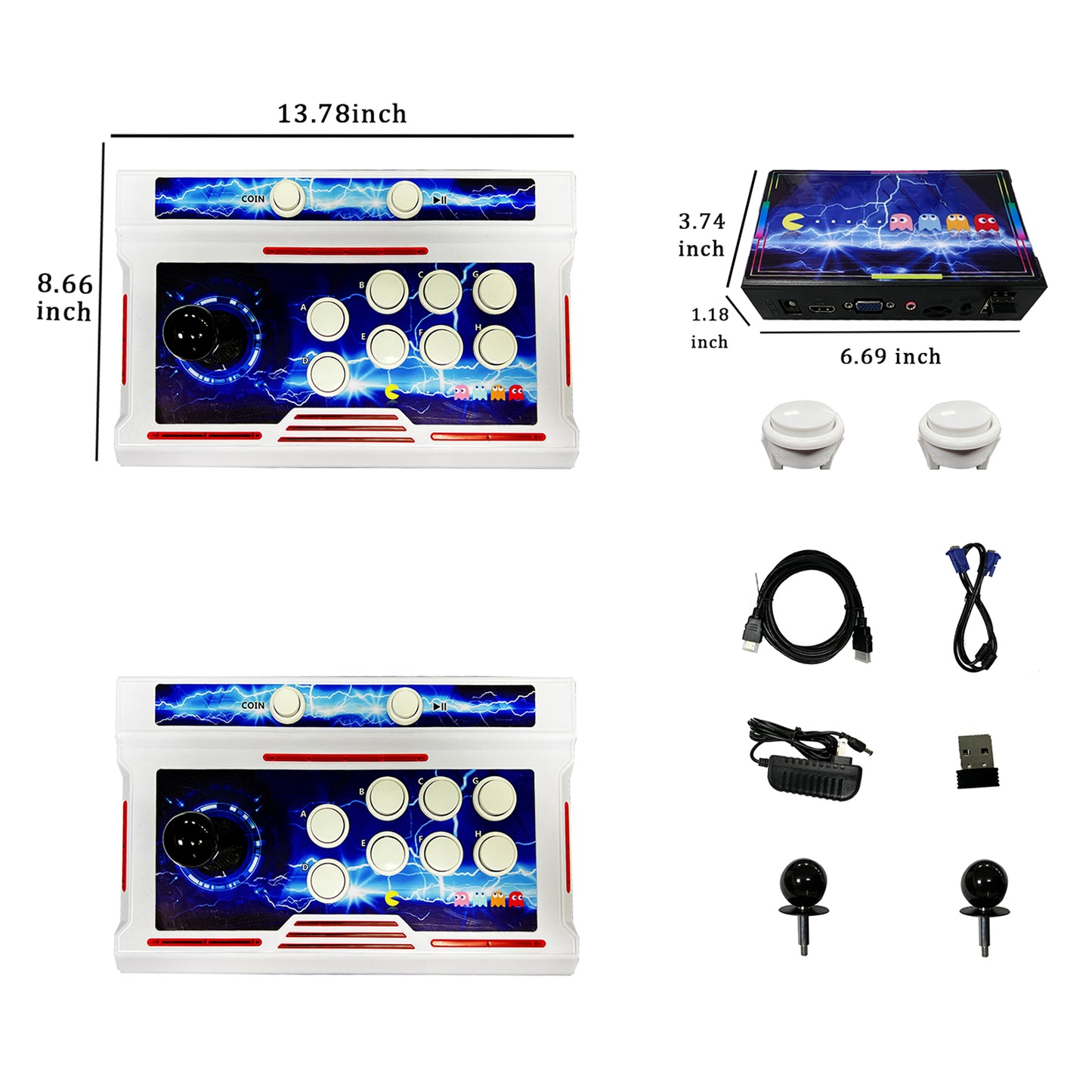 RegiisJoy 20000 Wireless Pandora Box 40S Bluetooth Arcade Game Console PCM-FB40