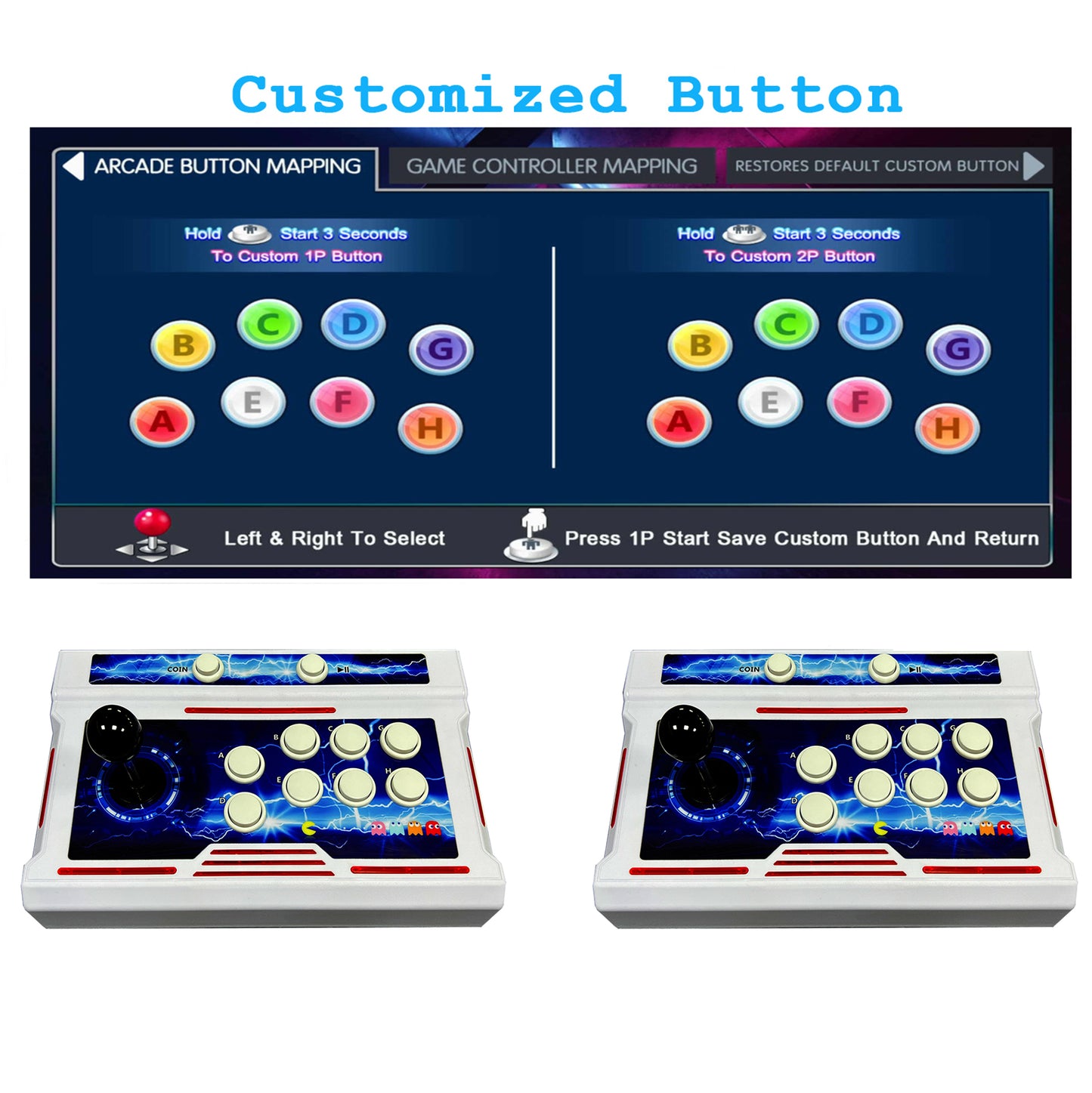 RegiisJoy 20000 Wireless Pandora Box 40S Bluetooth Arcade Game Console PCM-FB40